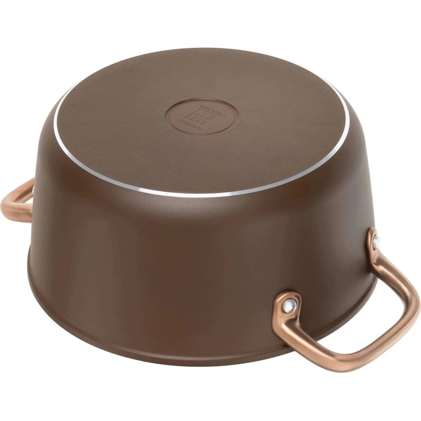 Zwilling ZWILLING Milano Stock Puodas with Glass Lid 24 cm, Brown – 4