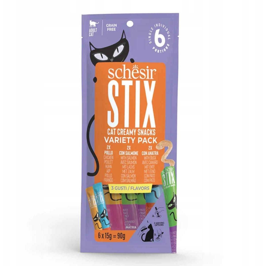 CHURU Stix multipack, przysmak, dla kota, kurczak/kaczka/�oso�, 6x1