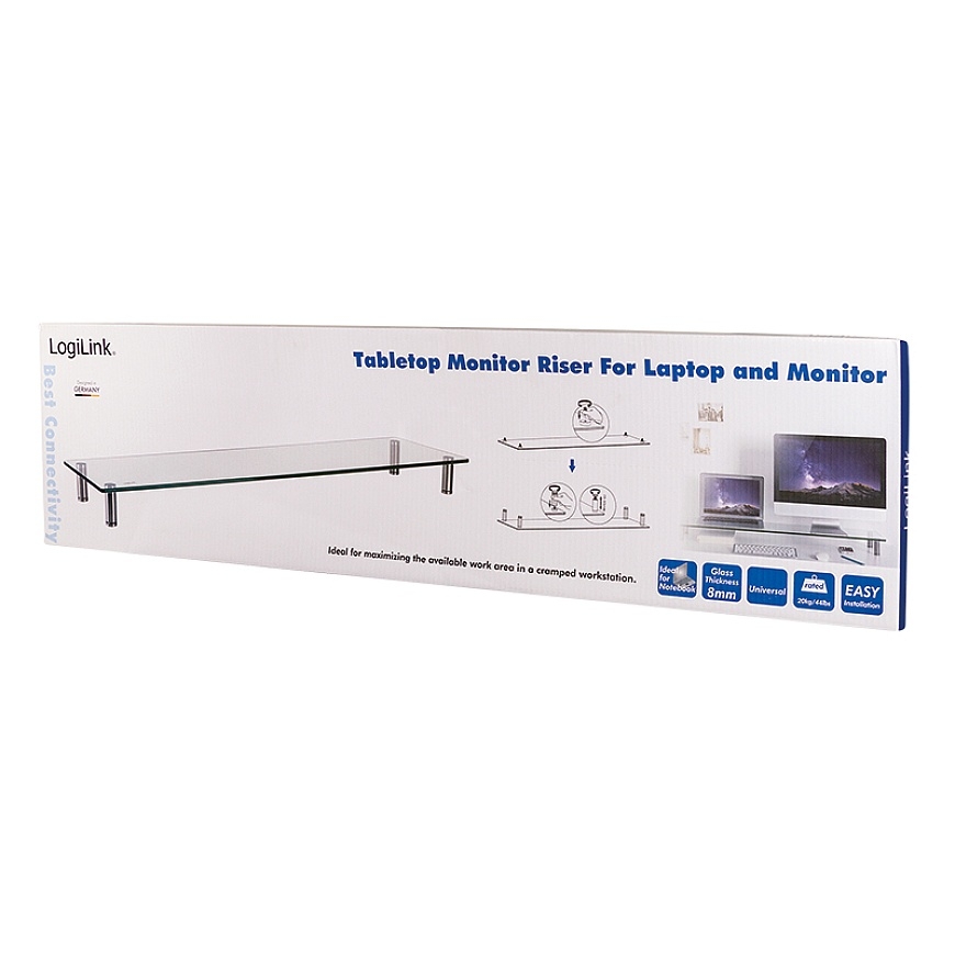 LogiLink BP0060 monitori kinnitus ja alus Laud Roostevaba teras, Läbipaistev – 3
