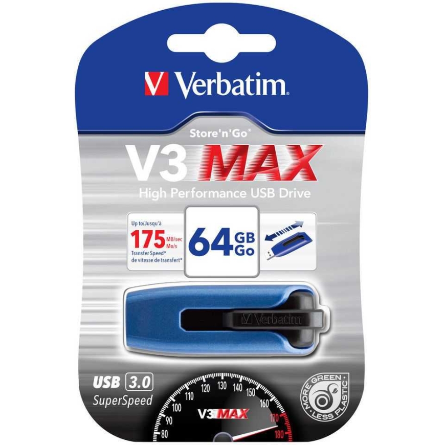 Verbatim 64GB V3 Max USB 3.2 Sinine