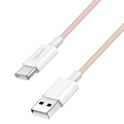 LogiLink CU0323 USB кабель USB 2.0 0,5 m USB A USB C 0,48 Gbit/s 60 W Розовый