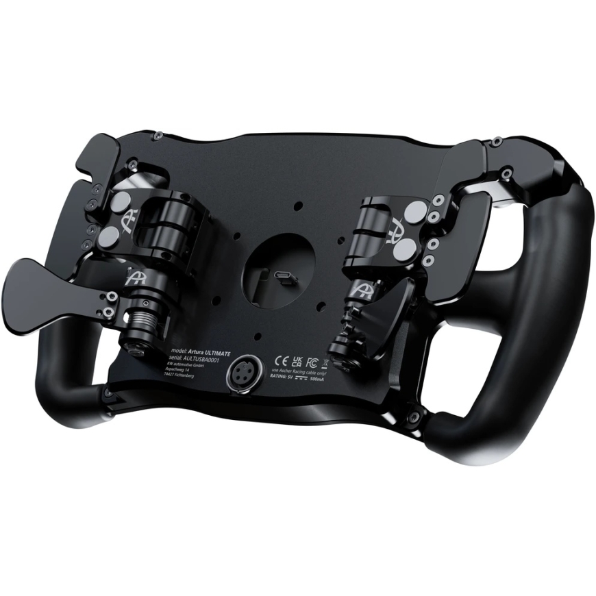 Ascher Racing McLaren Artura Ultimate Черная Эдиция Рулевого Колеса, 300 мм, 4-Дюймовый Дисплей, USB – Черный – 4