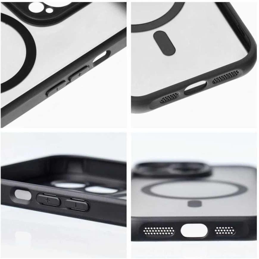 Oem FULL MATTE MAG COVER -kotelo, joka on yhteensopiva MagSafe kanssa Xiaomi Redmi Note 14 4G mustassa värissä