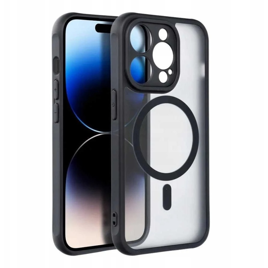 Oem FULL MATTE MAG COVER -kotelo, joka on yhteensopiva MagSafe kanssa Xiaomi Redmi Note 14 4G mustassa värissä – 5