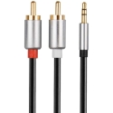 Libox LB0092 3.5 mm Jack 2x RCA 1,5 m Musta Libox LB0092 3.5 mm Jack 2x RCA 1,5 m Musta