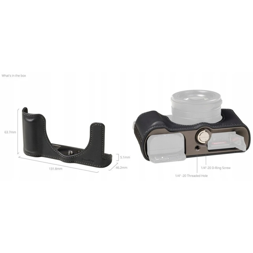 Dėklas SmallRig Leather Half Case for Panasonic LUMIX L10 Juodas (5698) – 2