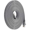 Spacetronik RJ45 CAT 6a U/UTP AWG32 litteä harmaa kaapeli 5 m