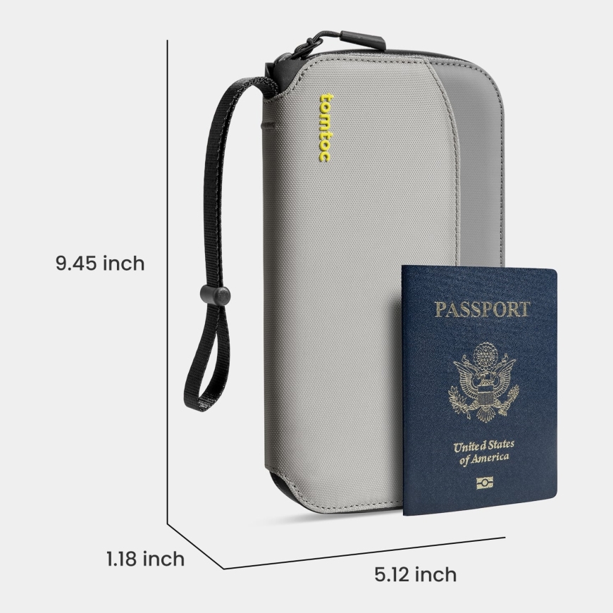 tomtoc Navigator-T03 Passport holder matkalompakko, musta – 4