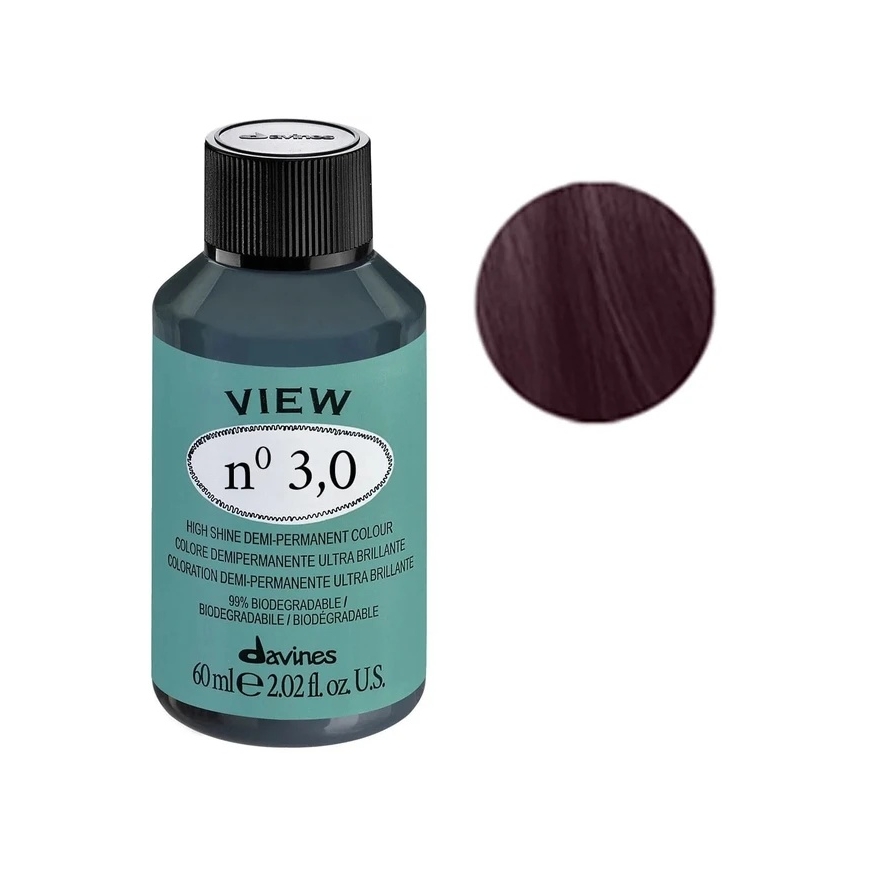 Davines View Juuksevärvimise Kreem Toner 3.0 Tumed pruun 60 ml Unisex