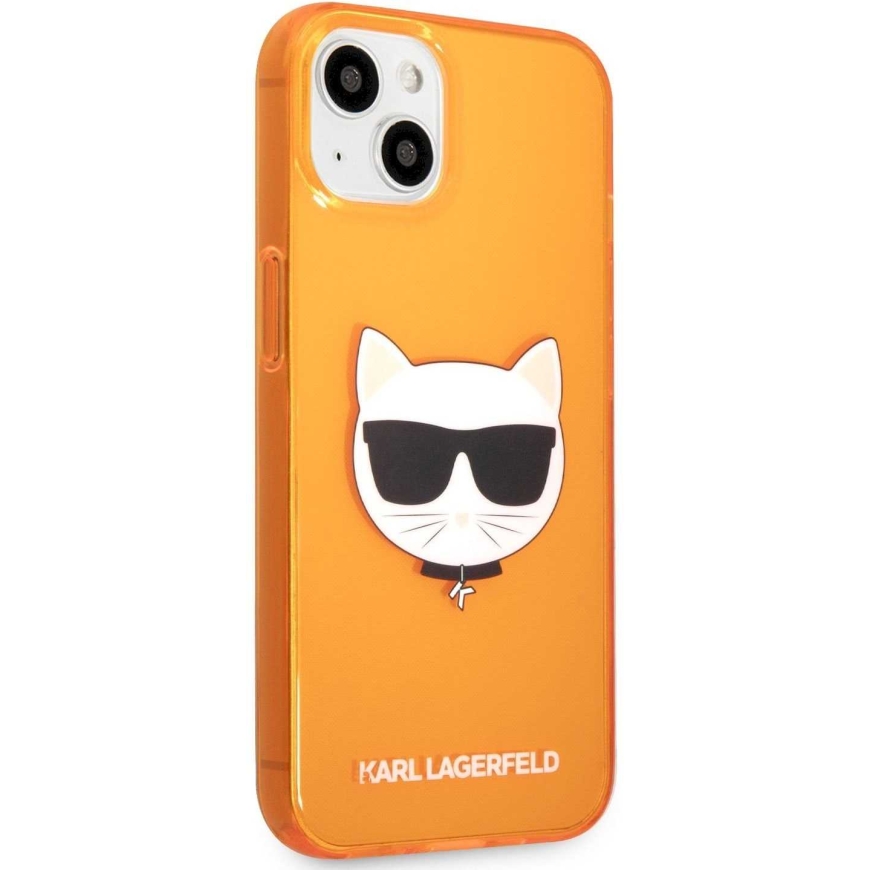 Karl Lagerfeld "KLHCP13SCHTRO TPU Choupette vāks iPhone 13 mini" fluorescējoši oranžs – 2