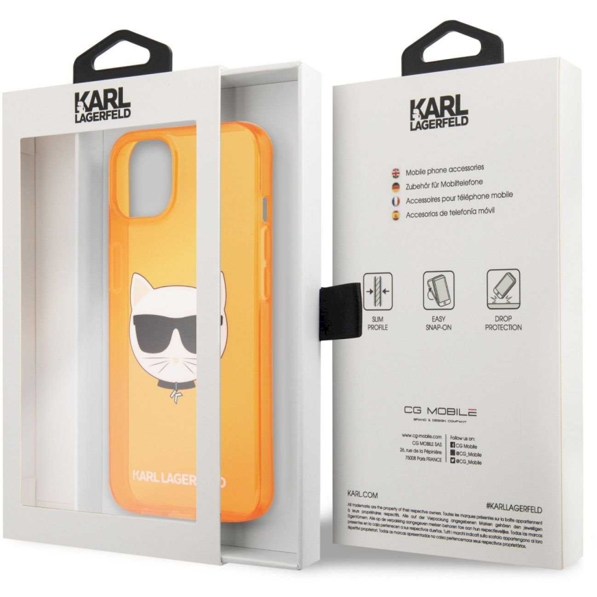Karl Lagerfeld "KLHCP13SCHTRO TPU Choupette Head Case iPhone 13 mini" Fluo Oran – 3