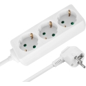 Przedłużacz Prailgintuvas 3 lizdai 5m vokiško tipo be jungiklio (3x1.5mm) Rebel, baltas Przedłużacz Prailgintuvas 3 lizdai 5m vokiško tipo be jungiklio (3x1.5mm) Rebel, baltas