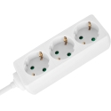 Paildzinātājs 3 kontaktligzdām 5m Vācijas tipa bez slēdža (3x1.5mm) Rebel, balts Paildzinātājs 3 kontaktligzdām 5m Vācijas tipa bez slēdža (3x1.5mm) Rebel, balts