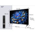 TCL T69C 43T69C TV 109.2 cm (43") 4K Ultra HD Smart TV Wi-Fi Black 350 cd/m²