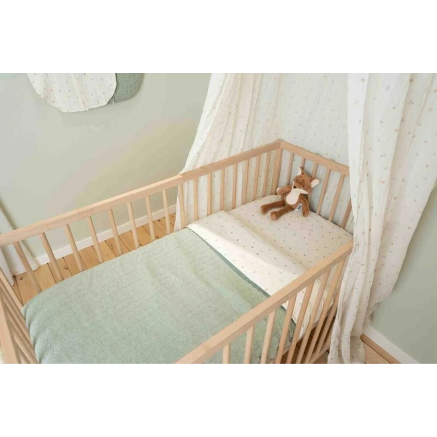 Плед для детской кроватки Little Dutch `Pure Sage´ 110×140 см – 4