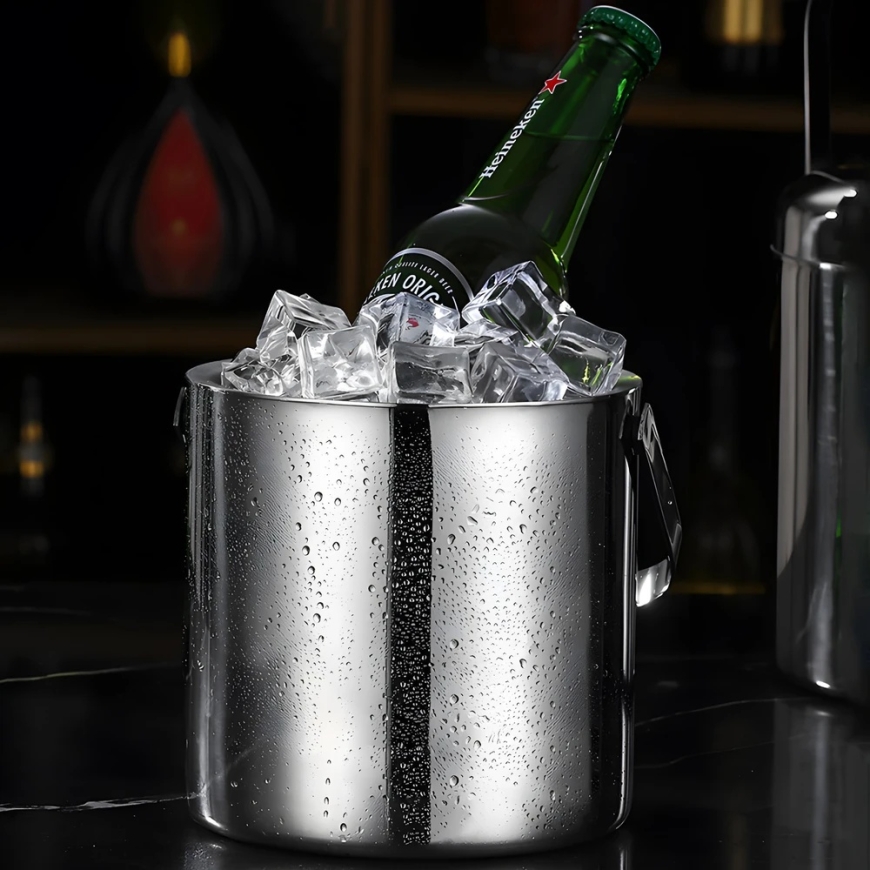 Ledo Bucket with Thermal Ice Cube Container, 1.3 L, + Tongs, Spoon – 4