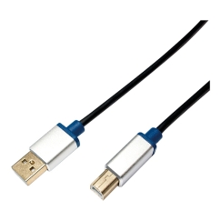 LogiLink 2m, USB2.0-A/USB2.0-B USB kabelis USB A USB B 0,48 Gbit/s Juoda