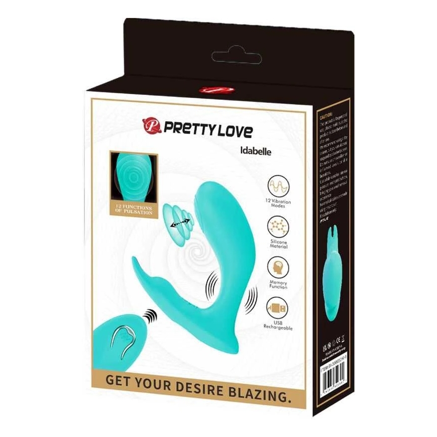 Pretty Love Bottom Wave IDABELLE, 12 pulsilainete seadistust, 12 vibratsioonifunktsiooni, traadita kaugjuhtimispult – 3
