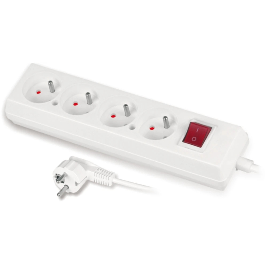 Plastrol Stationary Extension Cord with Four-Socket Outlet