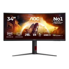 AOC G4 CU34G4Z computer monitor 86.4 cm (34") 3440 x 1440 pixels Wide Quad HD LED Black, Red