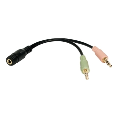 LogiLink CA0020 audiokaabel 0,15 m 3.5mm 2 x 3.5mm Must