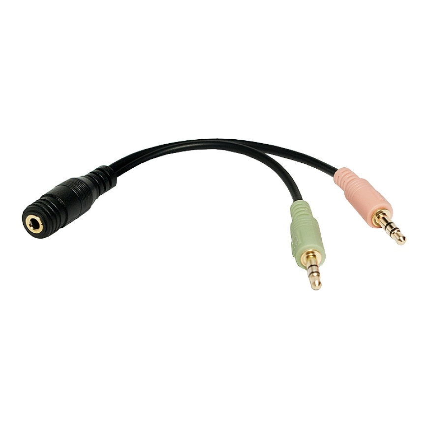 LogiLink CA0020 audiokaabel 0,15 m 3.5mm 2 x 3.5mm Must