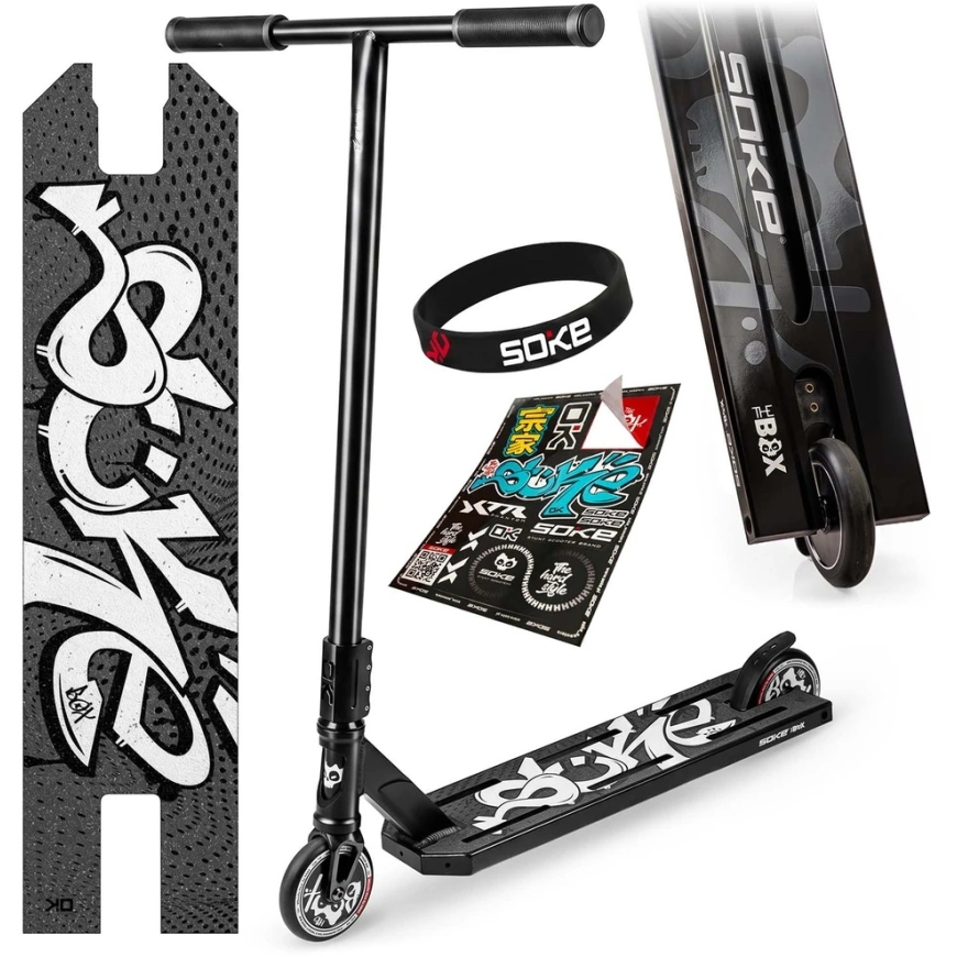 SOKE BOX juodas profesionalus paspirtukas