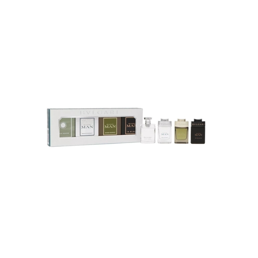 Bvlgari Man Aqua EDT, 5 ml Aqua Marine EDT, 5 ml Wood Essence EDP Glacial Essence, 5 ml mini Set