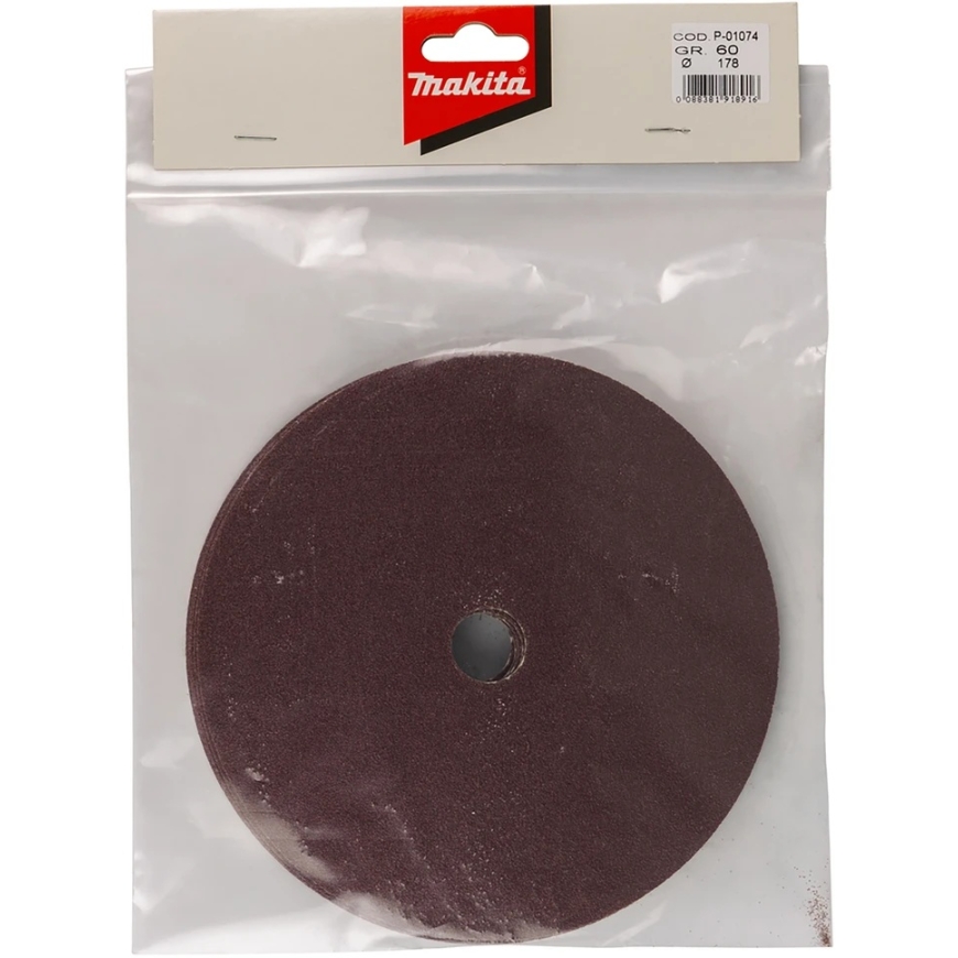 5 kpl kuituhiontadiskit metallille ja ruostumattomasta teräksestä, 180 mm, karkearahka 60, MAKITA [P-01074] – 2