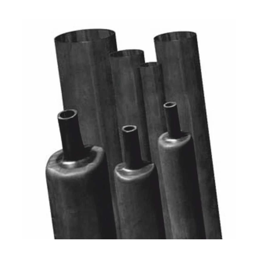 Radpol Thermo Shrink Tube with Adhesive 24/8mm, black 25m roll