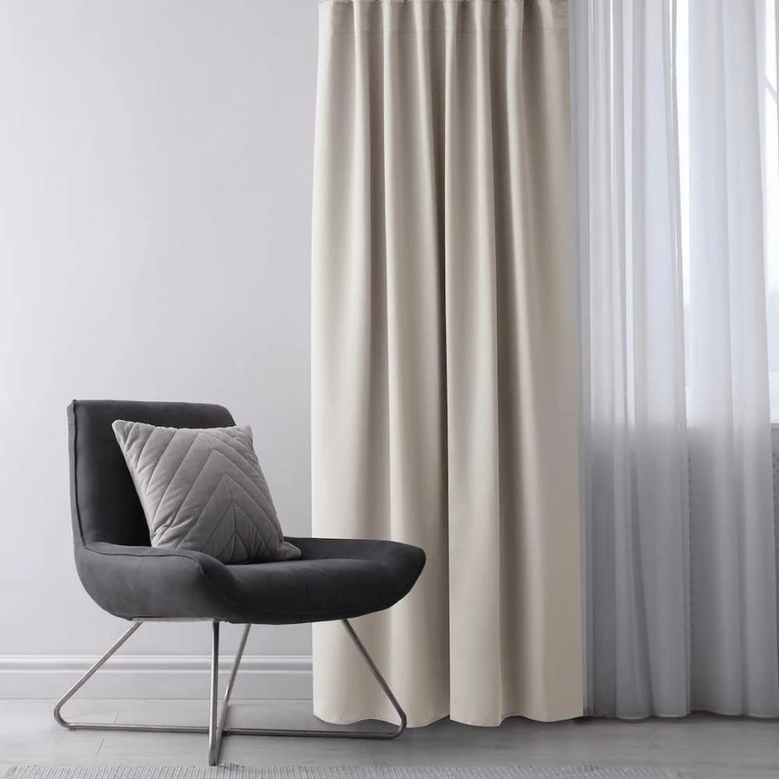 Liivakarva kardin silmadega AmeliaHome 200 × 175 cm – 2