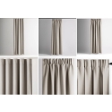 Sand-colored curtain with eyelets AmeliaHome 200 × 175 cm