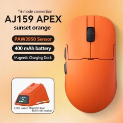 Langaton hiiri Ajazz AJ159 APEX 3950-8K latausasemalla oranssi