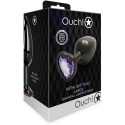 Ouch By Shots Ouch! Black Anal Plug Metal Sparkle with Diamond 9 cm Ouch By Shots Ouch! Black Anal Plug Metal Sparkle with Diamond 9 cm