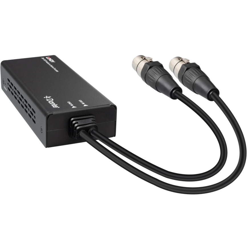 Audio Encoder - Lindy 2ch XLR to Dante Encoder, 96kHz, PoE, Black – 3