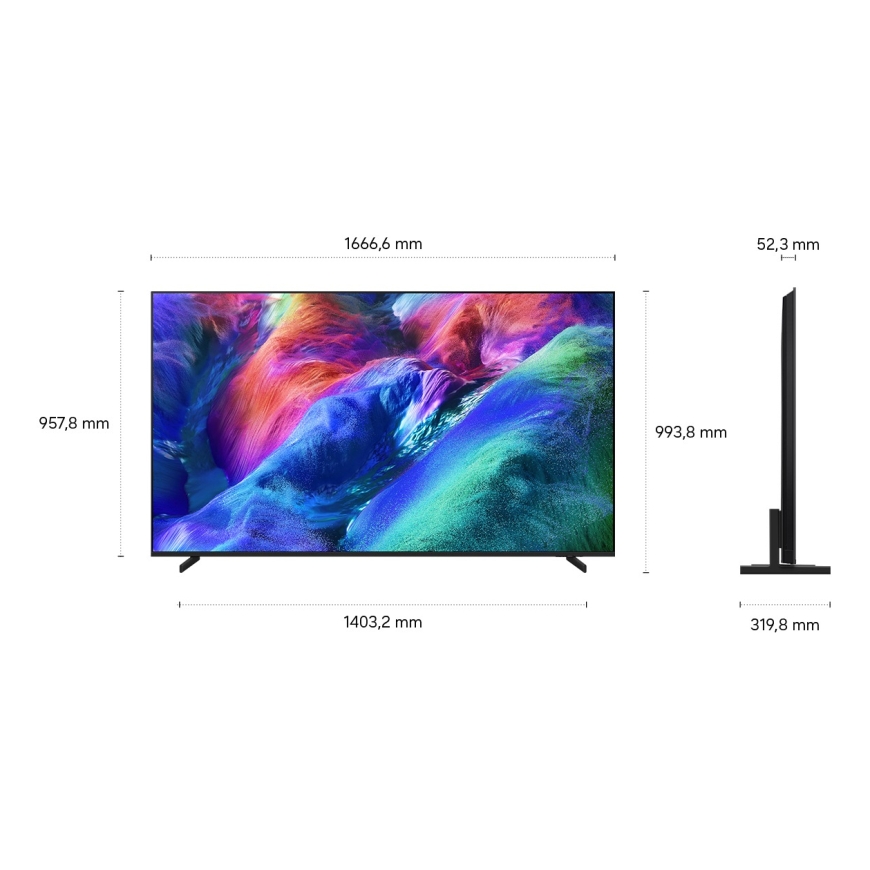 Samsung GMR75R85HAUXZG teler 190,5 cm (75") 4K Ultra HD Nutiteleri funktsioon WiFi Must, Titaanium – 3