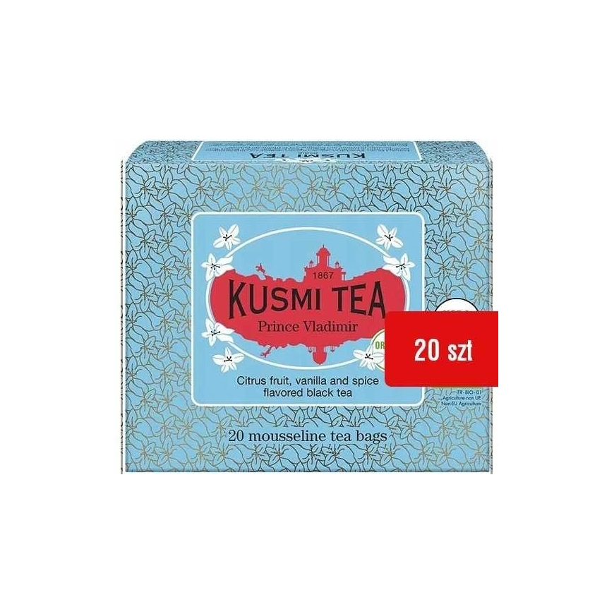 Organic Black Tea Kusmi Tea Prince Volodymyr – 20 muslin tea bags – 5