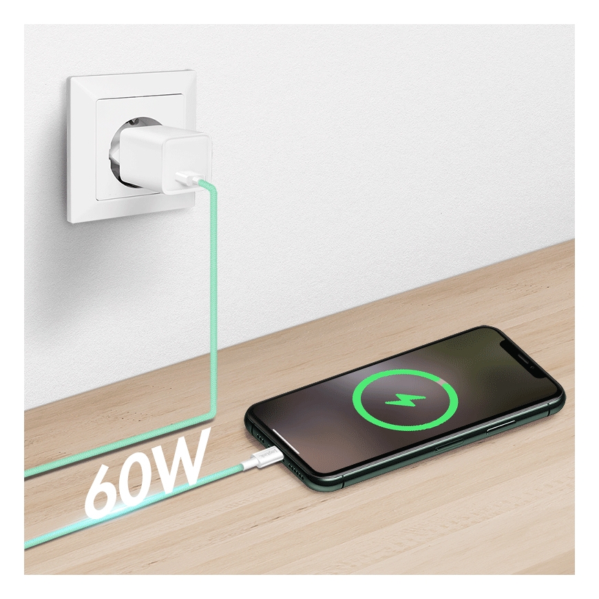 LogiLink CU0328 USB кабель USB 2.0 1,5 m USB A USB C 0,48 Gbit/s 60 W Зеленый – 3