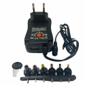 Riff Universal 12/30W (Maks 2.1A) laadija + USB 3-12V (+6 ühendust)