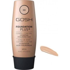 Gosh Foundation Plus+ Vedelik Alus ja Peitekreem 2-1 004 Loomulik SPF 15, 30 ml