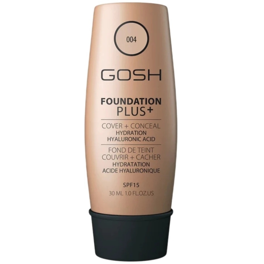 Gosh Foundation Plus+ Liquid Foundation & Maskuoklis 2-In-1 004 Natural SPF 15, 30 ml – 2