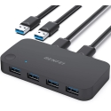 BENFEI USB 3.0 4 Port Switch for Four Devices, Black BENFEI USB 3.0 4 Port Switch for Four Devices, Black