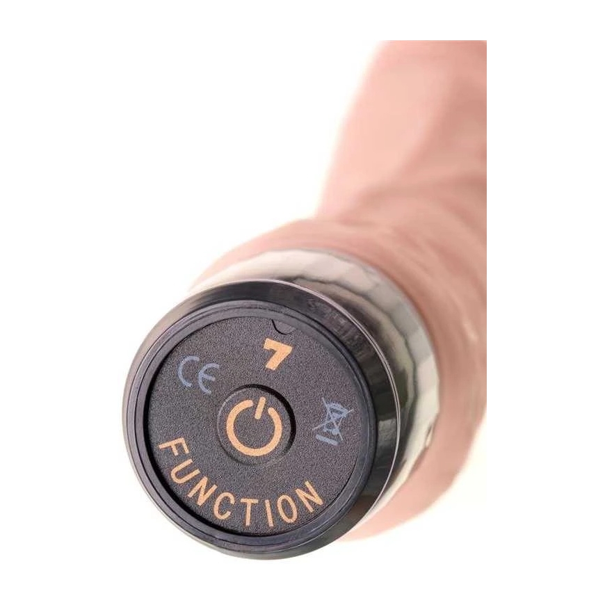 Toyfa A-TOYS, realistlik mitme kiiruseline vibrator, silikoon, vibratsioonirežiimid, 15,9 CM – 3
