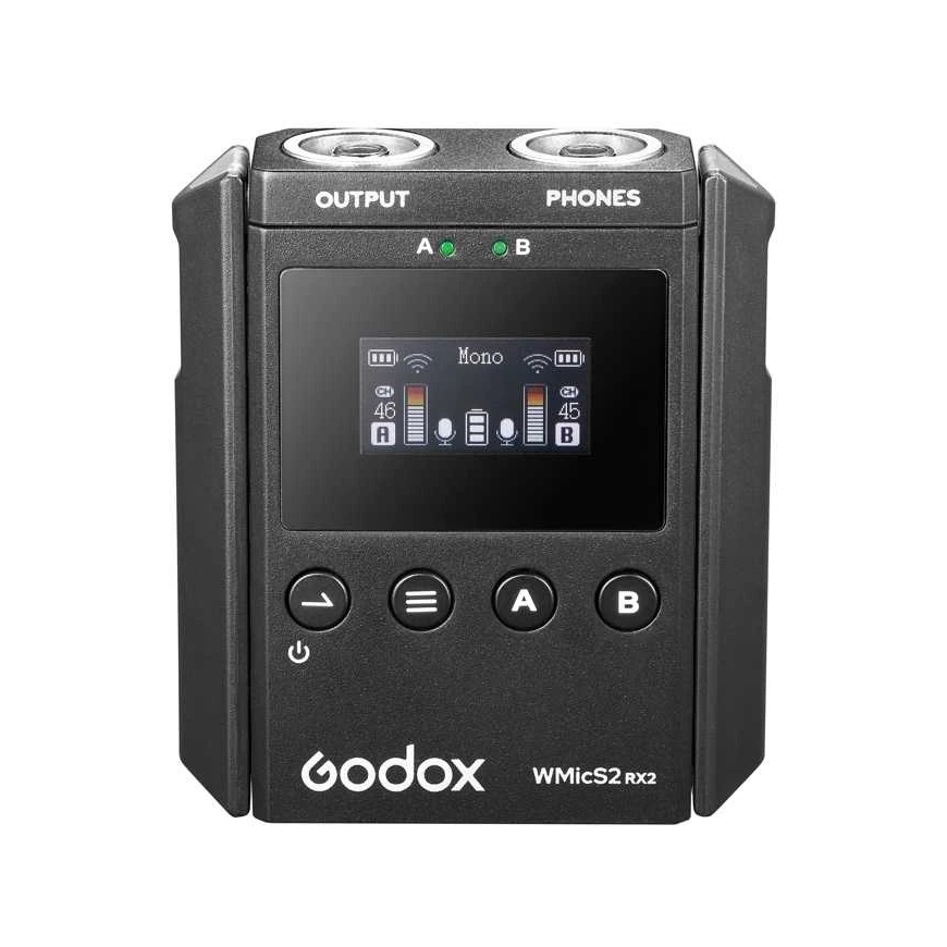 Äänivastaanotin - Godox WMicS2 RX2 UHF langaton vastaanotin, 2 kanavaa, kompakti
