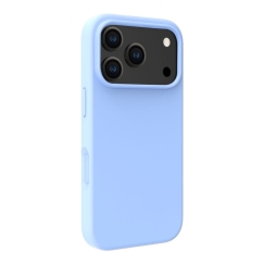 Apple iPhone 18 Pro Premium Magsafe Pehmeä Kosketus Silikonikotelo Sininen