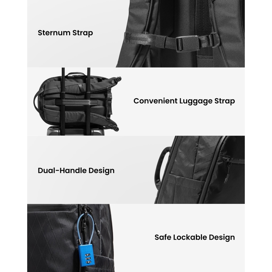 tomtoc UrbanEX T77 laptop backpack, 26 l, black – 2