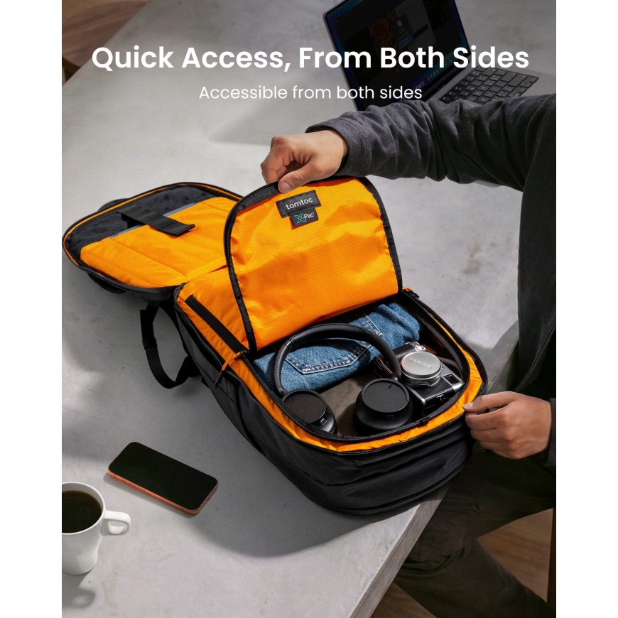 tomtoc UrbanEX T77 sülearvutikott, 26 l, must – 4