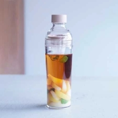 Hario - 400 ml plastikāta matcha pudele - gaiši rozā