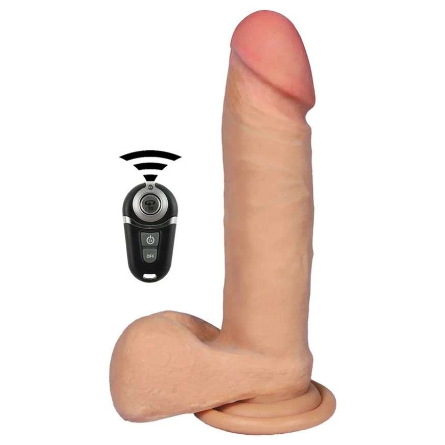B Series Real B serijos Real Dildo su vibracijos sukimosi nuotolinio valdymo pultelis cyberskin 17cm