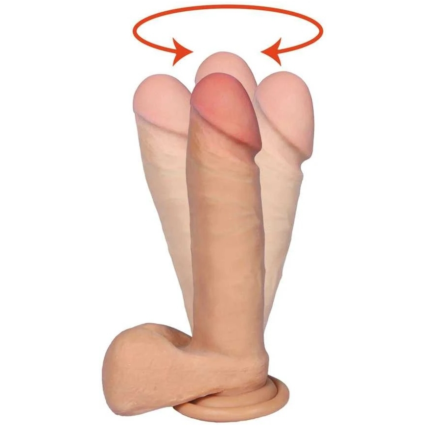 B seeria Real B seeria reaalne dildo vibratsiooni ja pööramise kaugjuhtimispuldiga, cyberskin 17 cm – 4